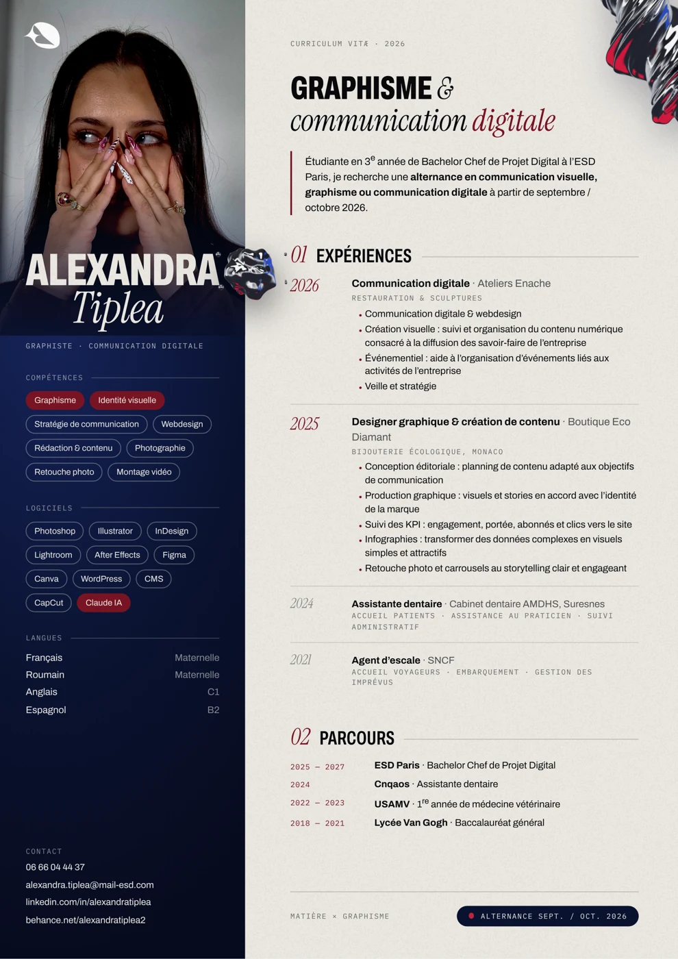 CV d’Alexandra Tiplea